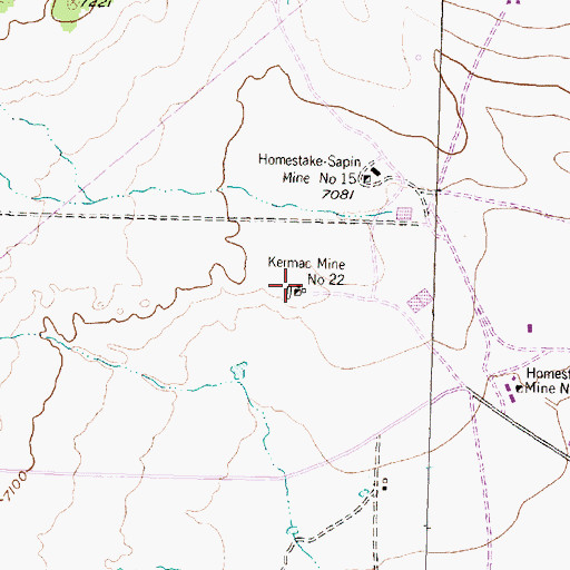 Topographic Map of Kermac Mine Number 22, NM
