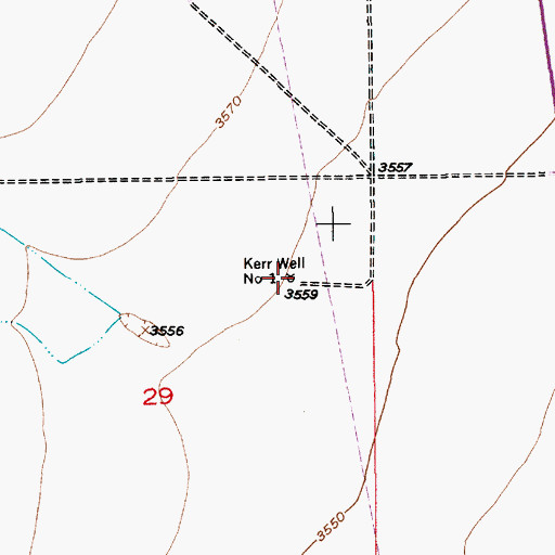 Topographic Map of Kerr Well Number 1, NM