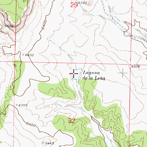 Topographic Map of Laguna de la Lea, NM