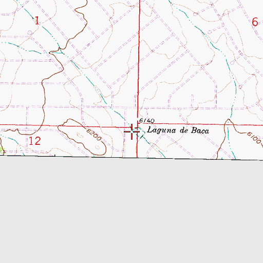 Topographic Map of Laguna de Baca, NM