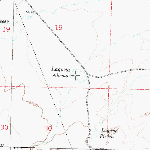 Topographic Map of Laguna Alamo, NM