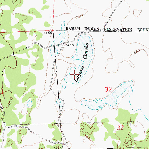 Topographic Map of Laguna Concho, NM