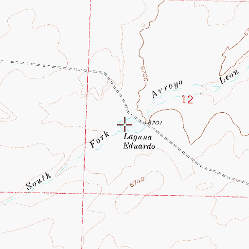 Topographic Map of Laguna Eduardo, NM