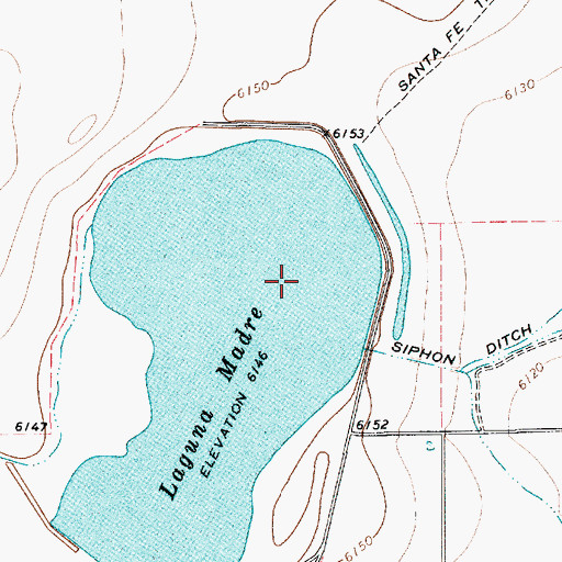 Topographic Map of Laguna Madre, NM