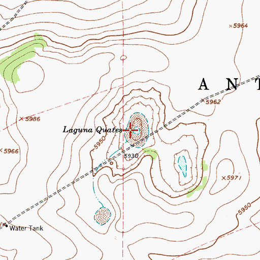 Topographic Map of Laguna Quates, NM