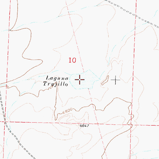 Topographic Map of Laguna Trujillo, NM