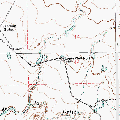 Topographic Map of Lonez Well Number 1, NM