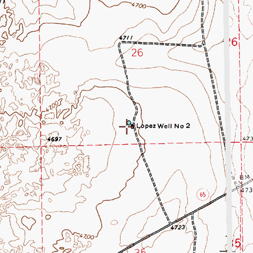 Topographic Map of Lopez Well Number 2, NM