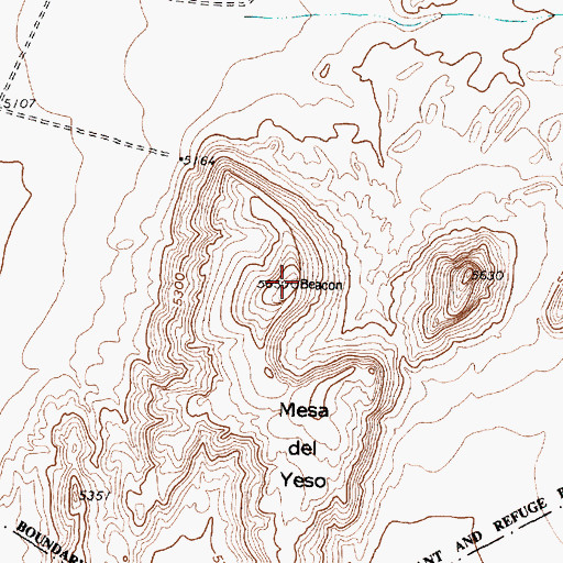 Topographic Map of Mesa del Yeso, NM
