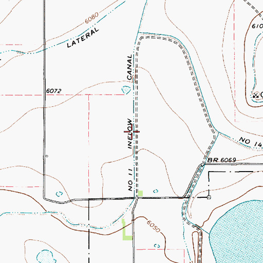 Topographic Map of Number 11 Inflow Canal, NM