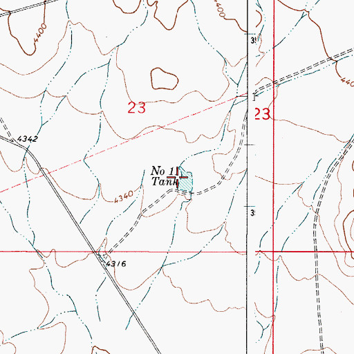 Topographic Map of Number 11 Tank, NM