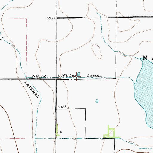 Topographic Map of Number 12 Inflow Canal, NM
