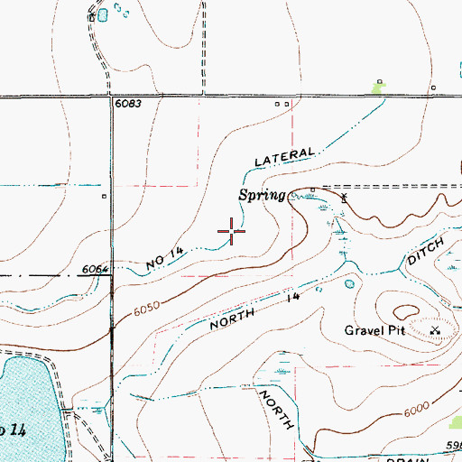 Topographic Map of Number 14 Lateral, NM