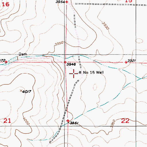 Topographic Map of Number 15 Well, NM