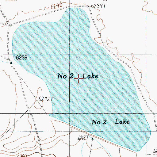Topographic Map of Number Two Lake, NM