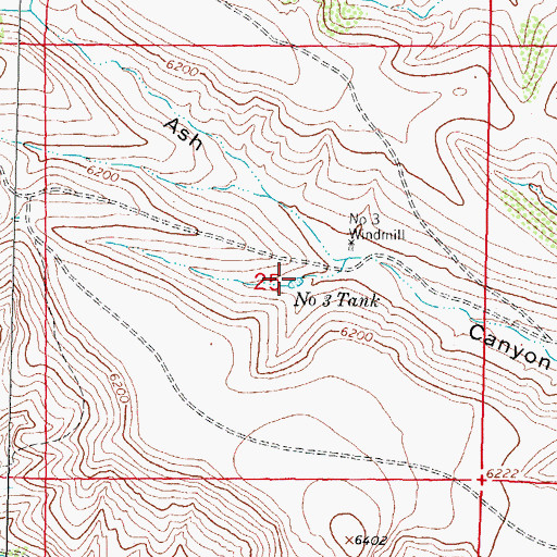 Topographic Map of Number 3 Tank, NM