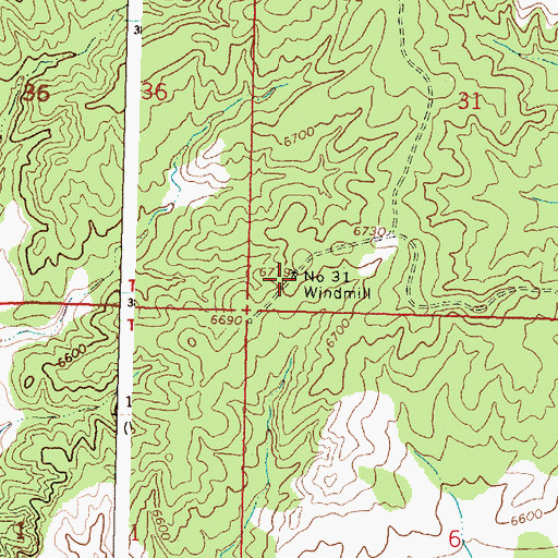 Topographic Map of Number 31 Windmill, NM