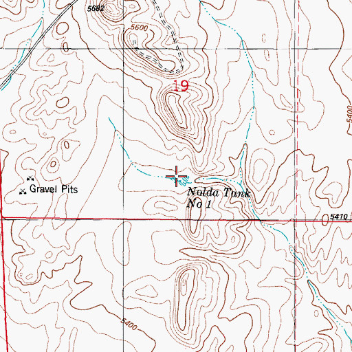 Topographic Map of Nolda Tank Number 1, NM