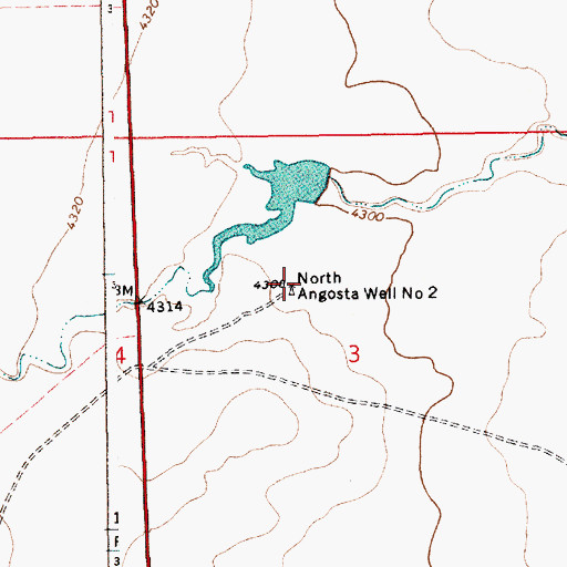 Topographic Map of North Angosta Well Number 2, NM
