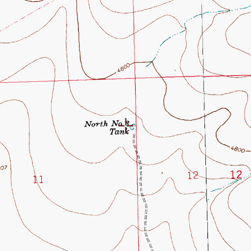 Topographic Map of North Number 3 Tank, NM