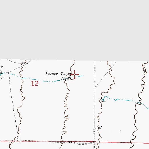 Topographic Map of Parker Tank Number 1, NM