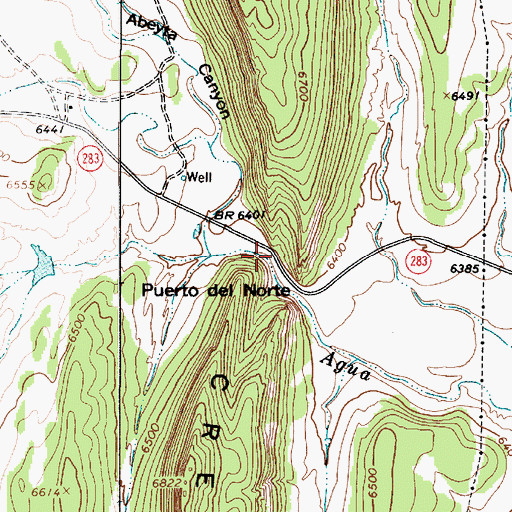 Topographic Map of Puerto del Norte, NM