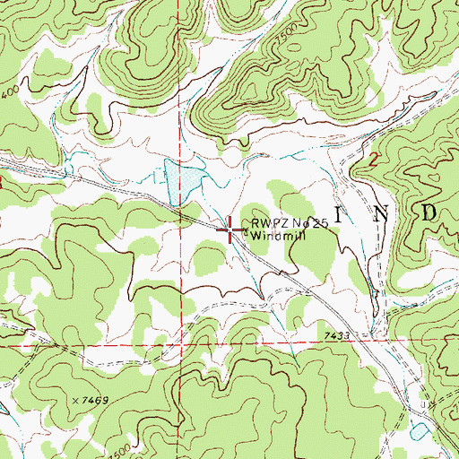 Topographic Map of RWPZ Number 25 Windmill, NM