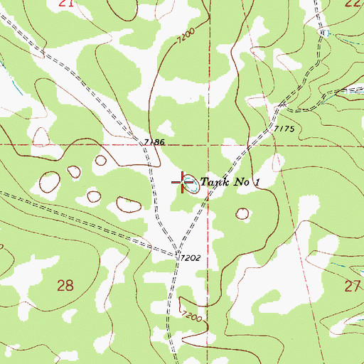 Topographic Map of Tank Number 1, NM