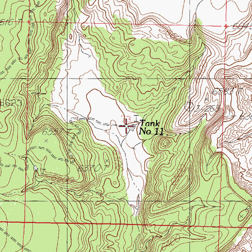 Topographic Map of Tank Number 11, NM