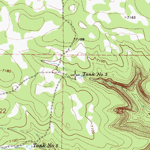 Topographic Map of Tank Number 3, NM