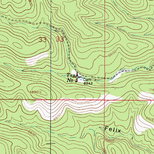 Topographic Map of Tank Number 4, NM
