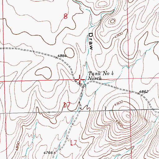 Topographic Map of Tank Number 4 North, NM