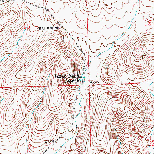 Topographic Map of Tank Number 5 North, NM
