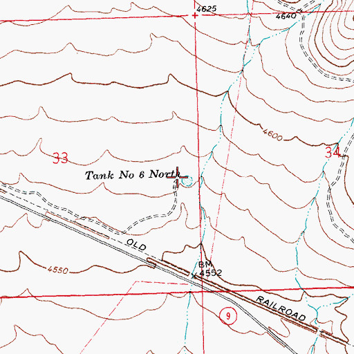 Topographic Map of Tank Number 6 North, NM