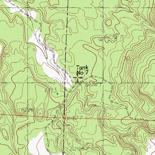 Topographic Map of Tank Number 7, NM