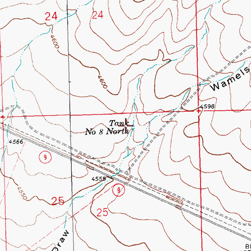 Topographic Map of Tank Number 8 North, NM