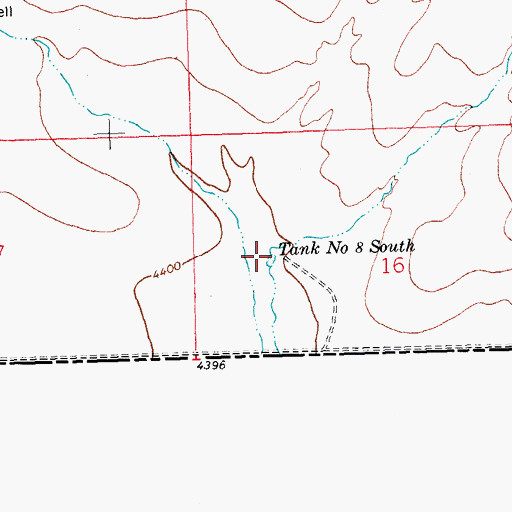 Topographic Map of Tank Number 8 South, NM