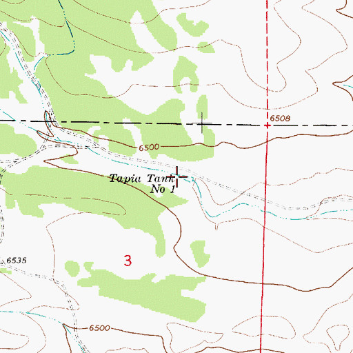 Topographic Map of Tapia Tank Number 1, NM