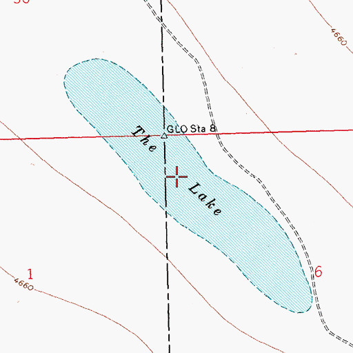 Topographic Map of The Lake, NM