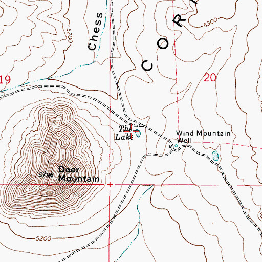 Topographic Map of The Lake, NM