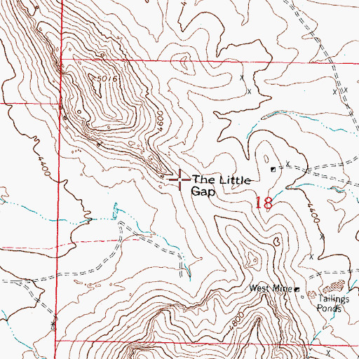 Topographic Map of The Little Gap, NM
