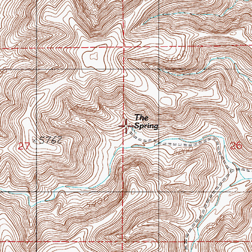 Topographic Map of The Spring, NM