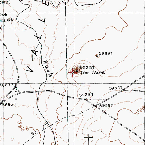 Topographic Map of The Thumb, NM