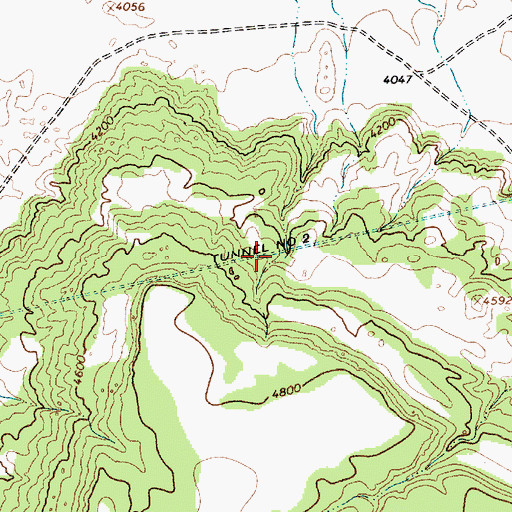 Topographic Map of Tunnel Number 2, NM