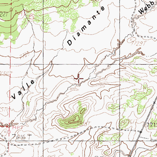 Topographic Map of Valle Diamante, NM