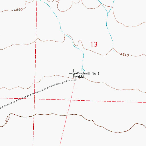 Topographic Map of Windmill Number 1, NM