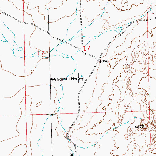 Topographic Map of Windmill Number 2, NM