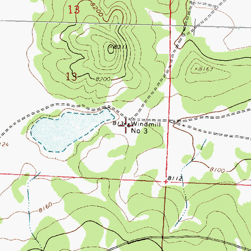 Topographic Map of Windmill Number 3, NM