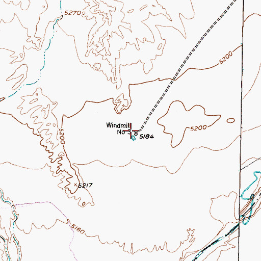 Topographic Map of Windmill Number 3, NM