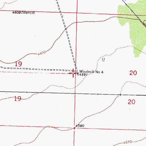 Topographic Map of Windmill Number 4, NM